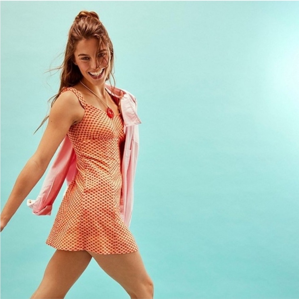 Free People Berry Kiss Eyelet Mini Dress